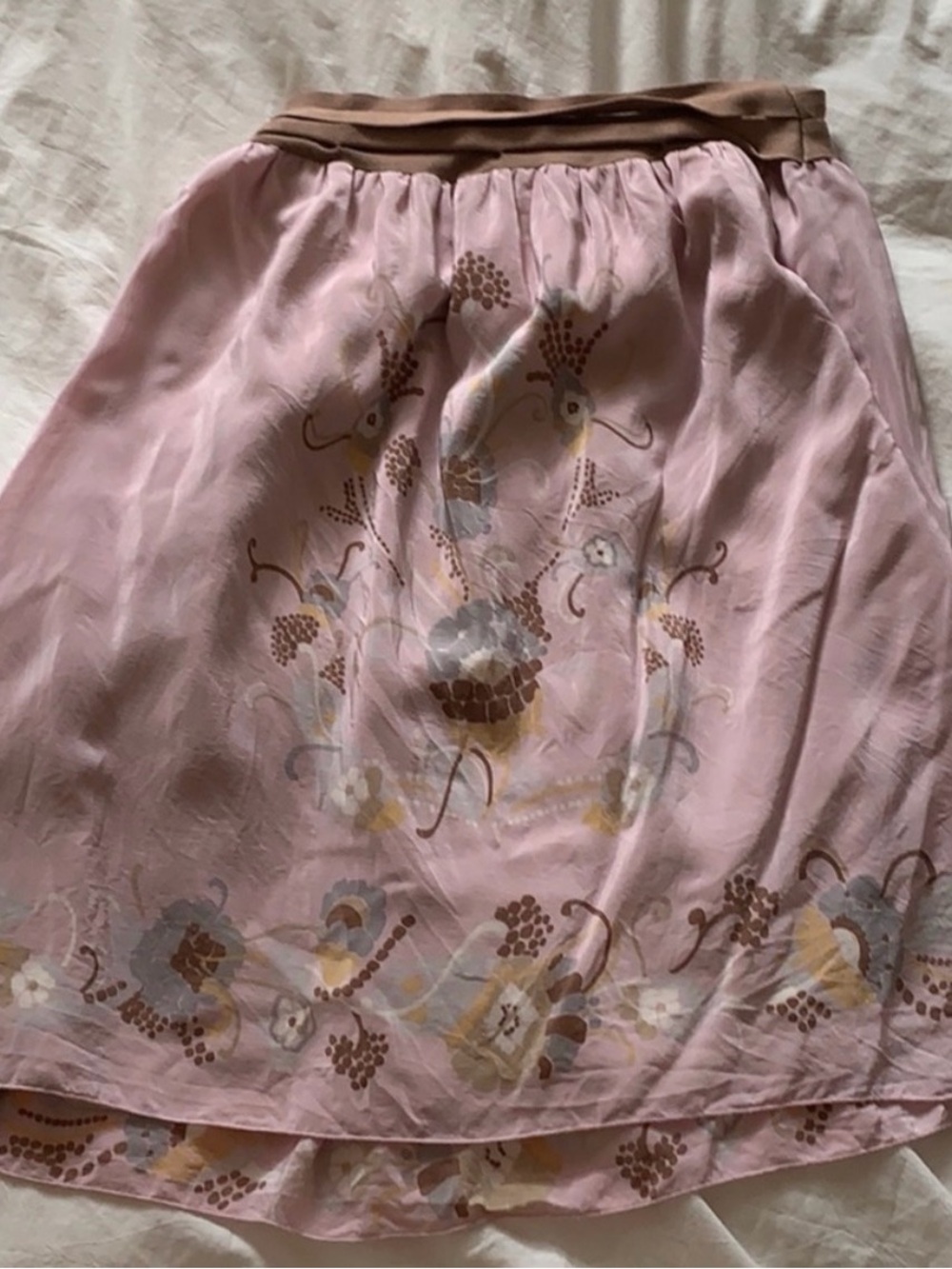 Missoni Pink Floral A-Line Silk Skirt